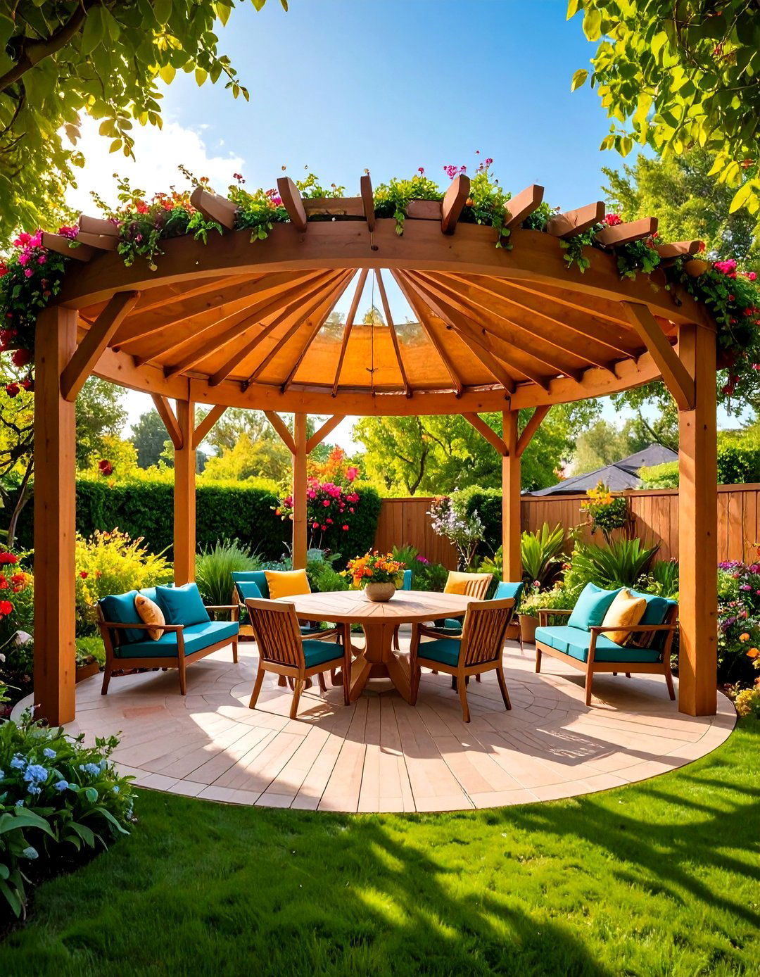 Pergola Covered Semi Circle - 20 Semi Circle Patio Ideas and Inspiration