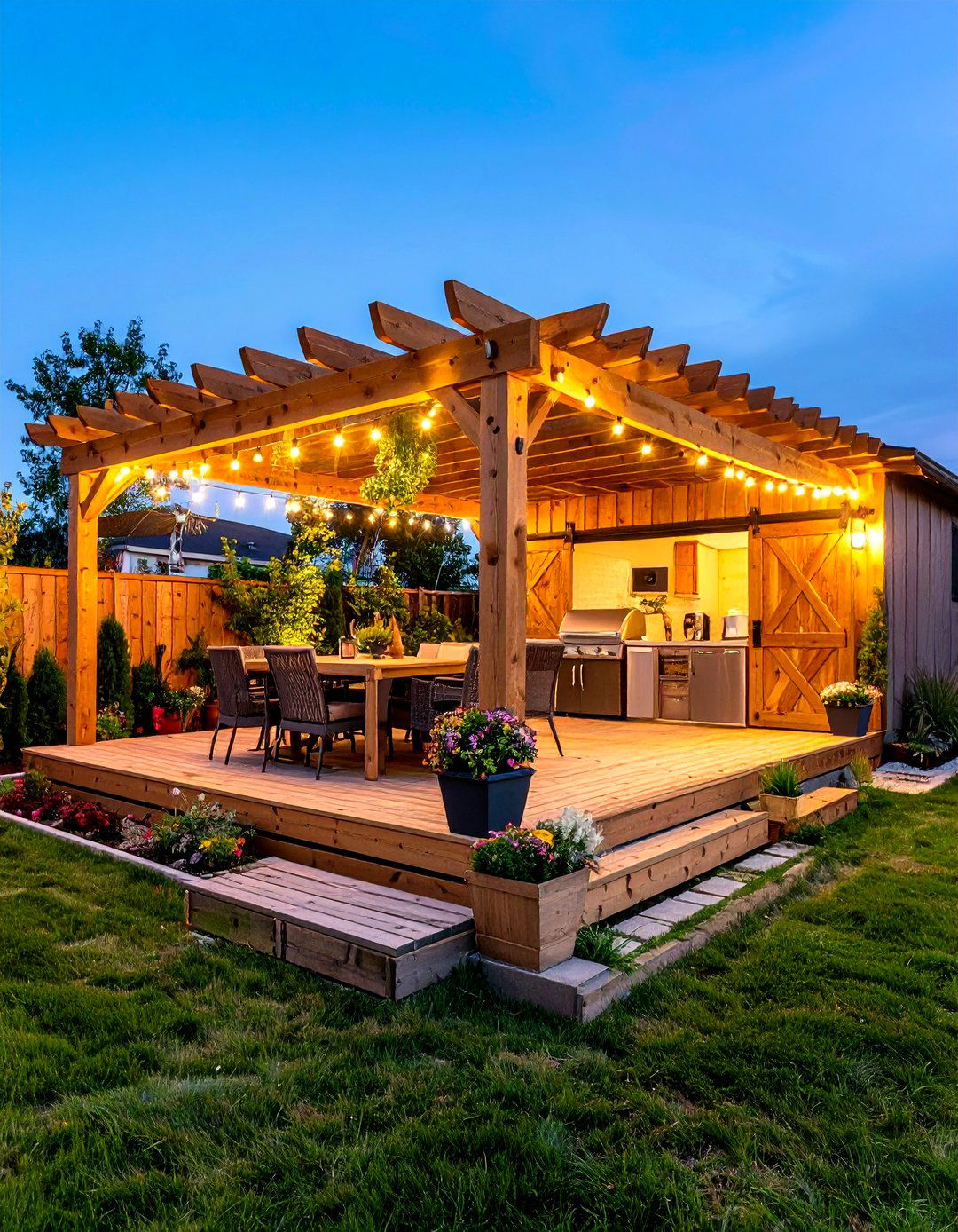 Pergola Front Entertaining Wood Shed - 20 wood shed ideas