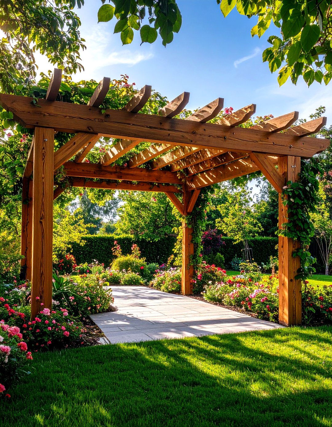 Pergola Garden Divider Structures - 20 Garden Divider Ideas