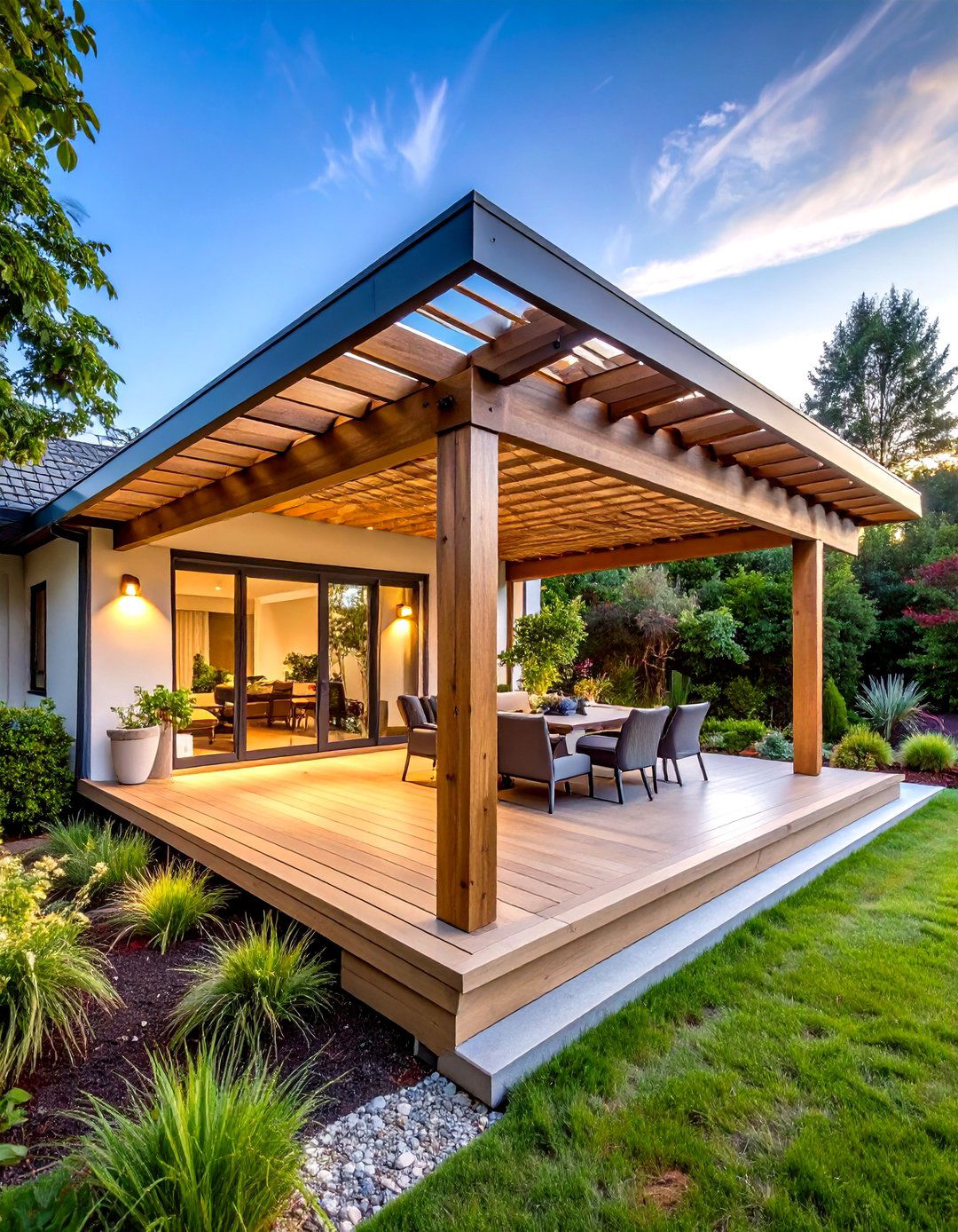 Pergola Hybrid Porch Roof - 20 Front Porch Roof Ideas