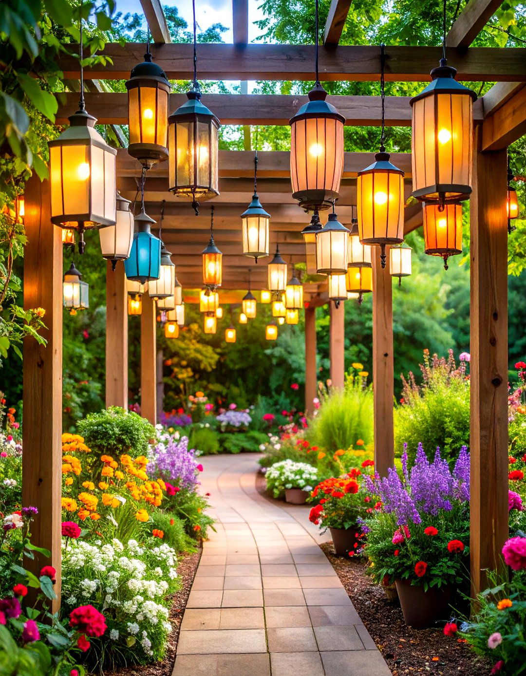Pergola Lantern Garden Lighting - 20 Pergola Lighting Ideas