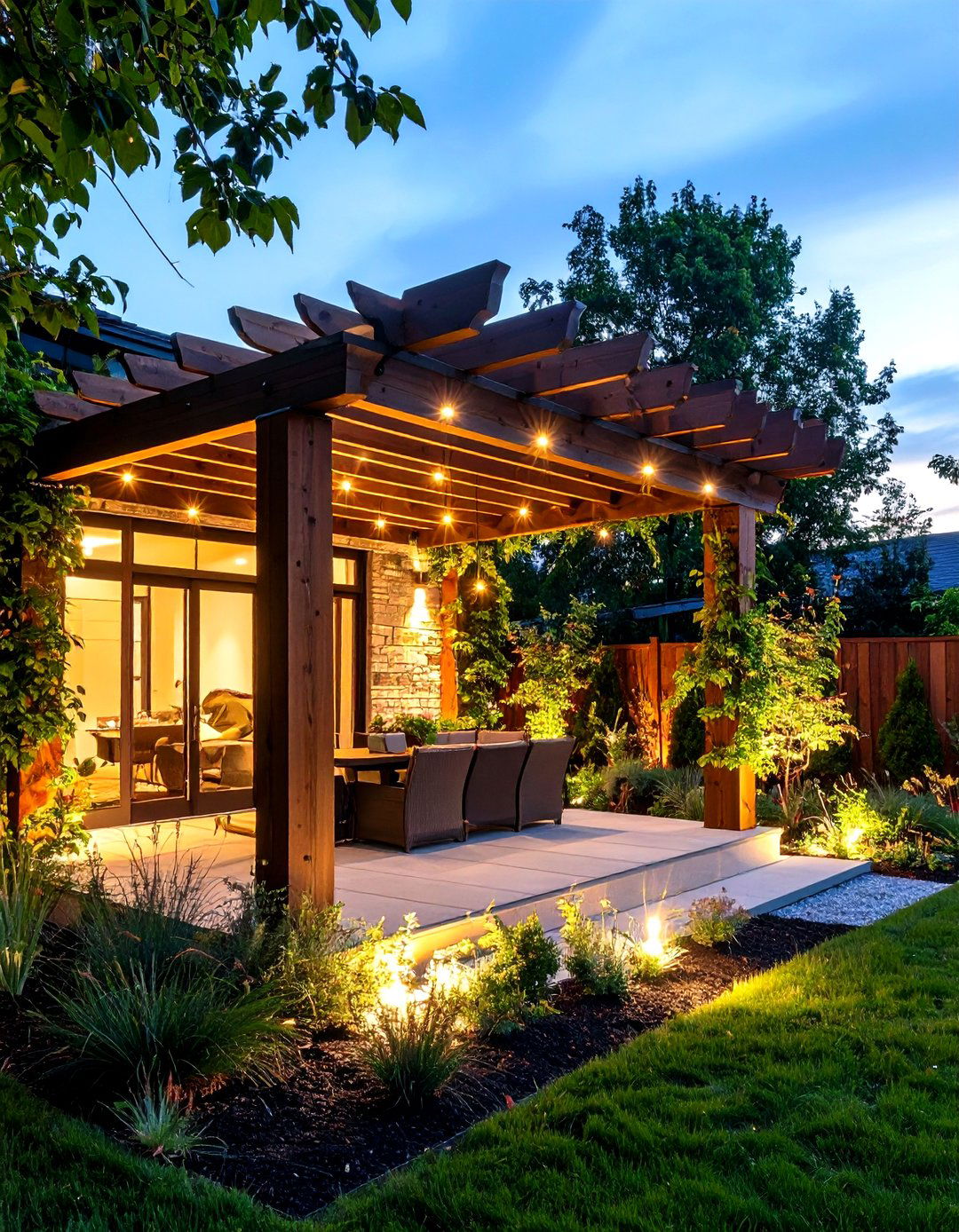 Pergola Spotlighting Accent System - 20 Pergola Lighting Ideas