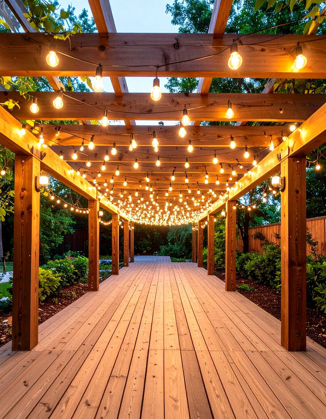 Pergola String Light Canopy Design - 20 Pergola Lighting Ideas