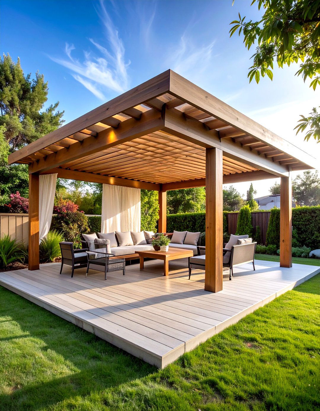 Pergola Style Outdoor Pavilion - 20 Outdoor Pavilion Ideas