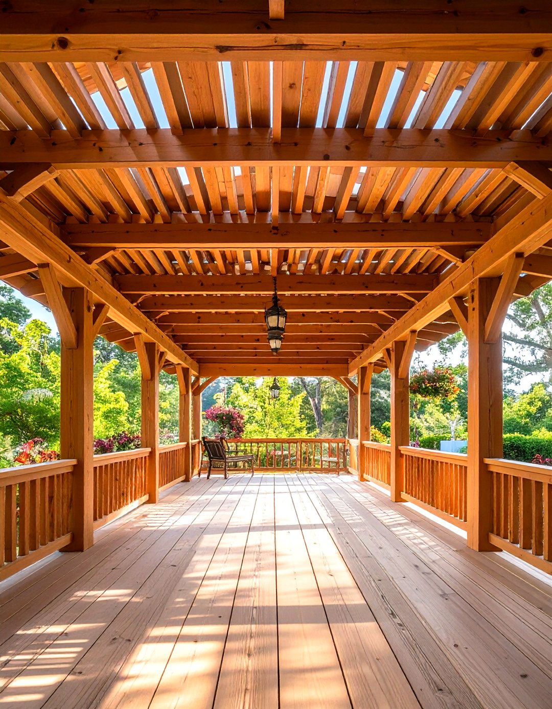 Pergola Style Porch Ceiling - 20 Porch Ceiling Ideas