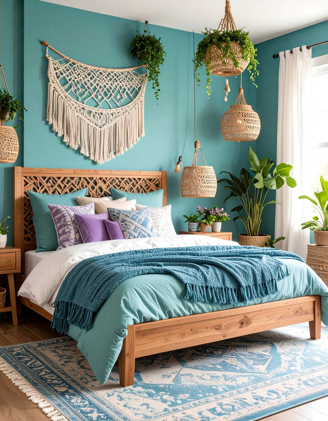 Periwinkle Bohemian Bedroom - 20 Periwinkle Bedroom Ideas