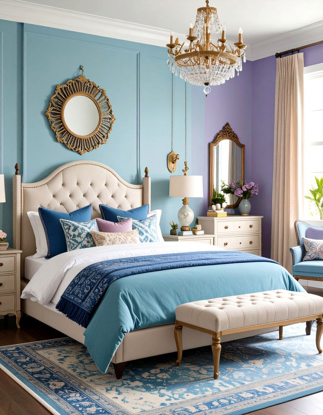 Periwinkle Eclectic Bedroom - 20 Periwinkle Bedroom Ideas