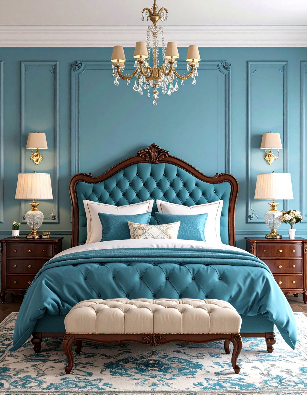 Periwinkle Traditional Bedroom - 20 Periwinkle Bedroom Ideas