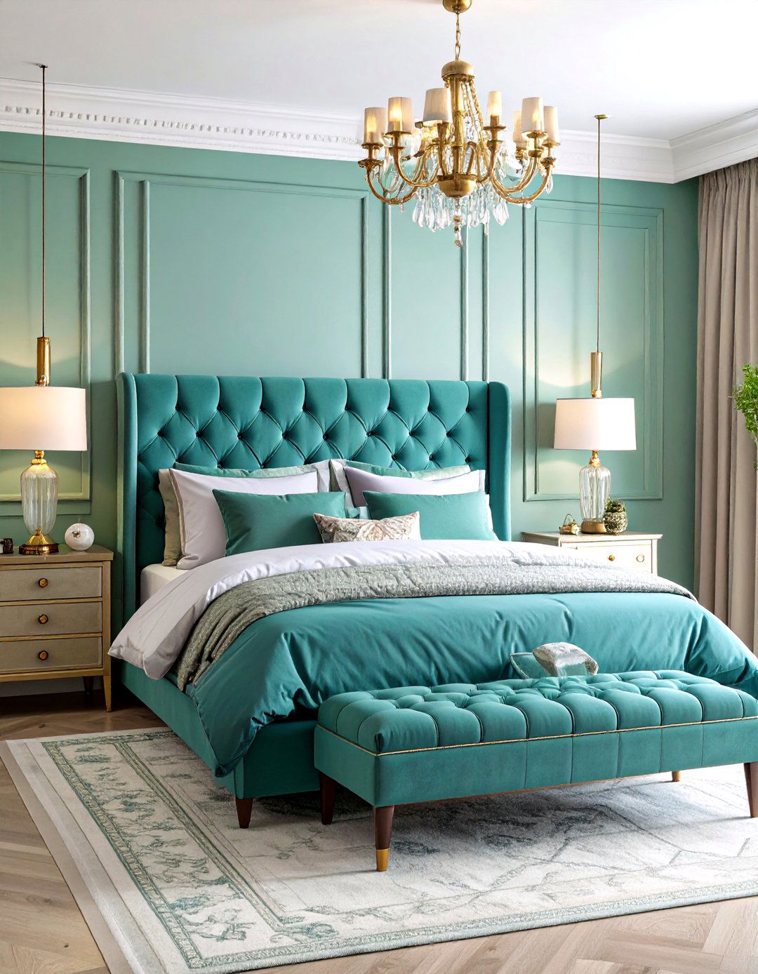 Periwinkle Transitional Bedroom - 20 Periwinkle Bedroom Ideas