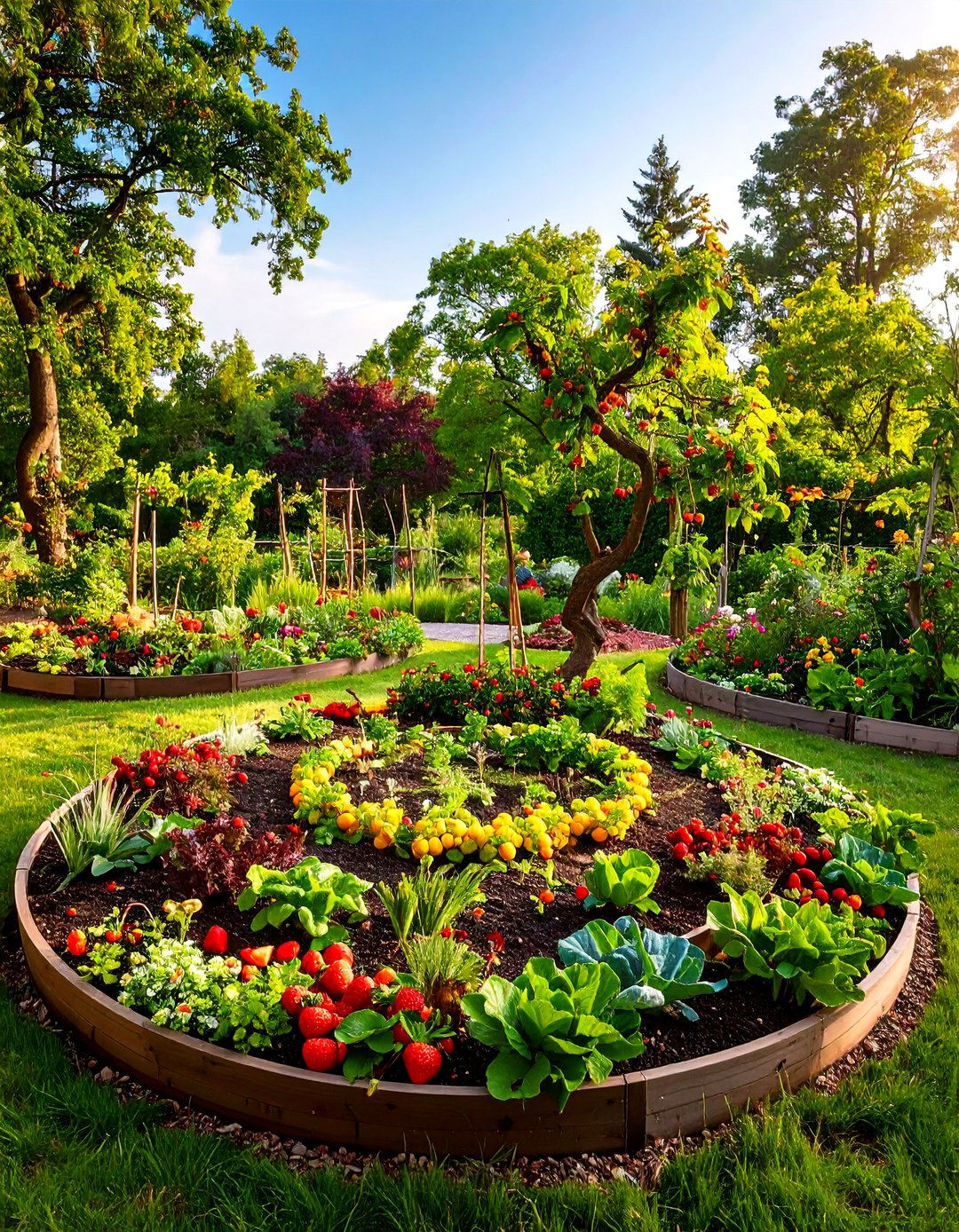 Permaculture Food Forest Round Garden Bed - 20 Round Garden Bed Ideas