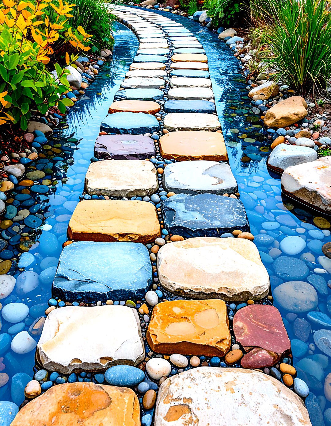Permeable Flagstone Walkway over a Gravel Reservoir - 20 Flagstone Walkway Ideas