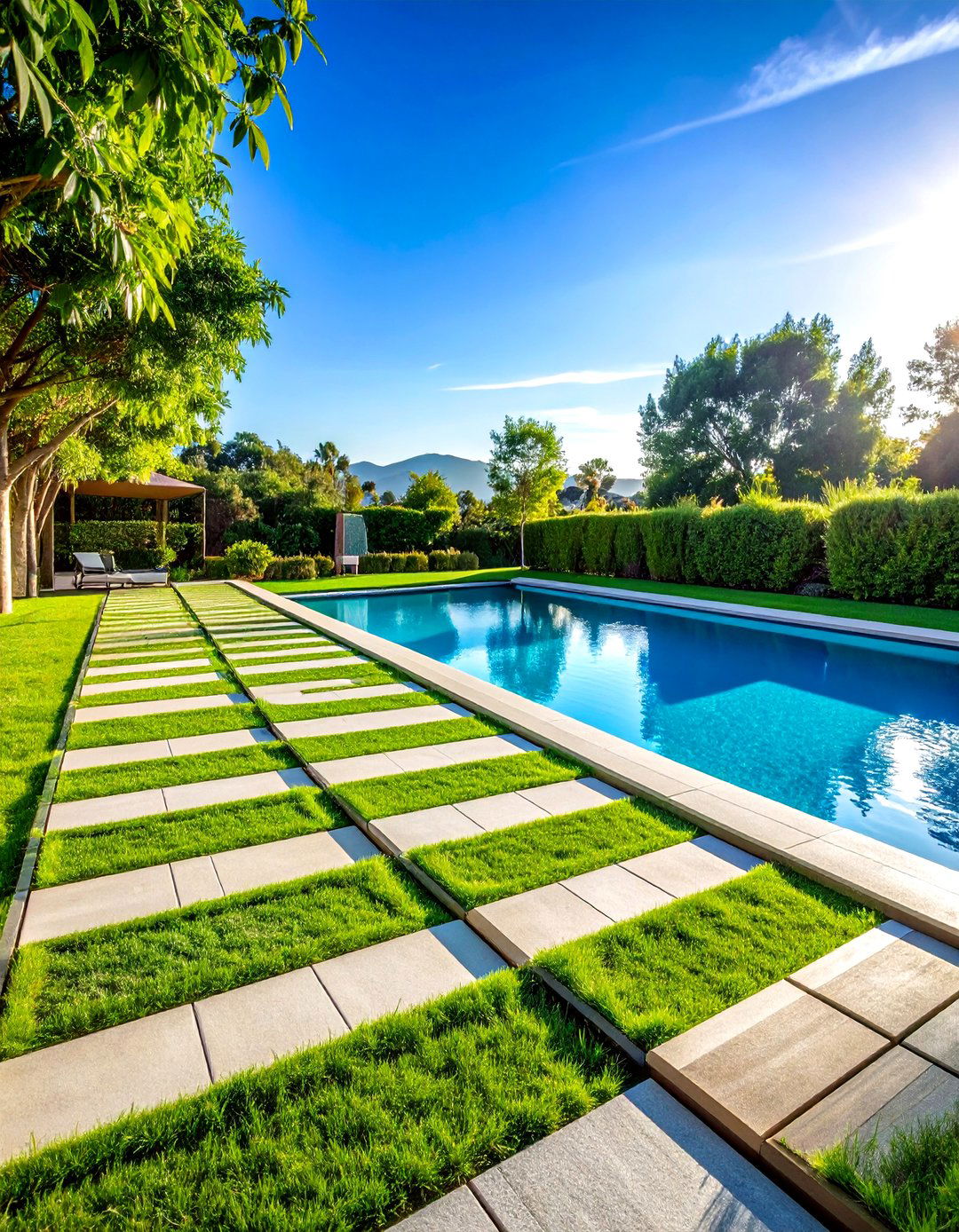 Permeable Grass Paver Pool Walkway System - 20 Pool Walkway Ideas