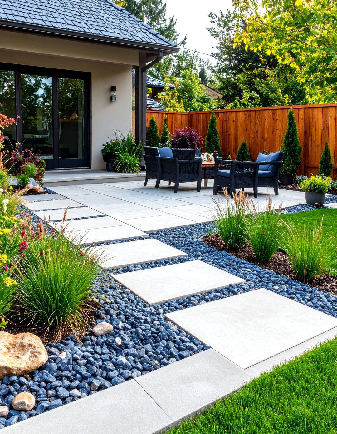 Permeable Paver Hardscape Patio - 20 Hardscape Ideas
