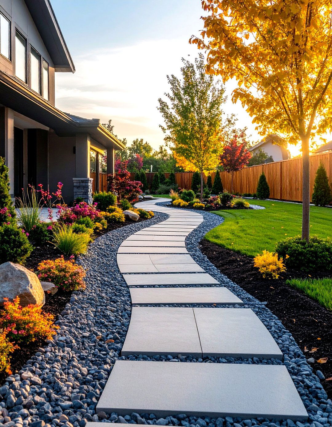Permeable Paver and Gravel Fusion Driveway - 20 Gravel Driveway Ideas