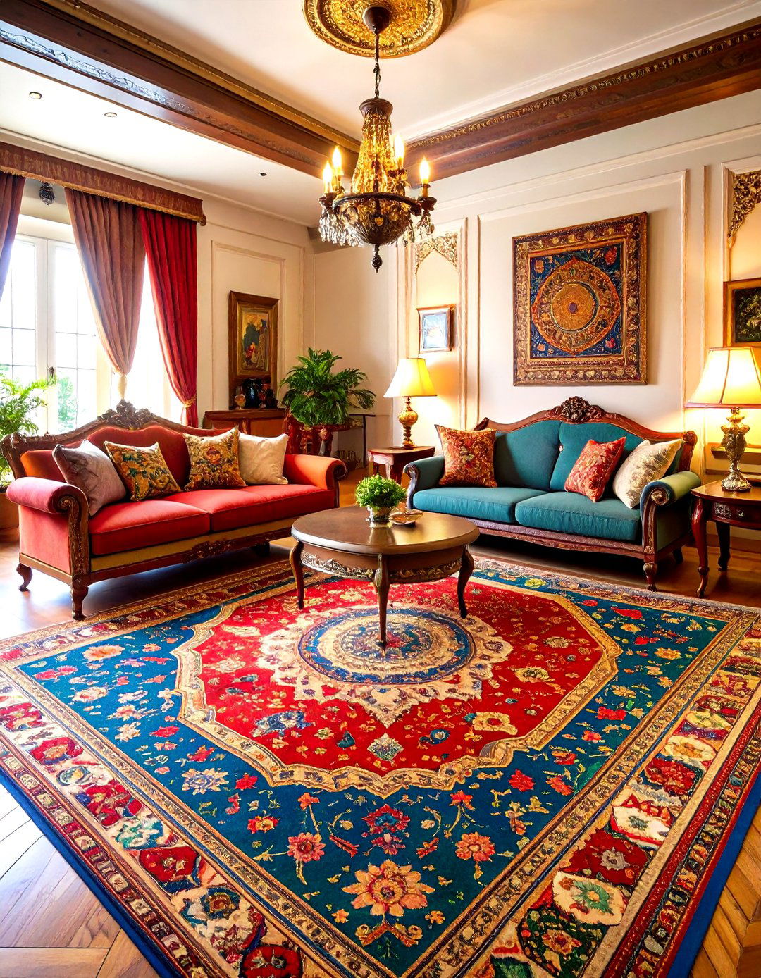 Persian Carpets - 20 Victorian Dark Green Living Room Ideas