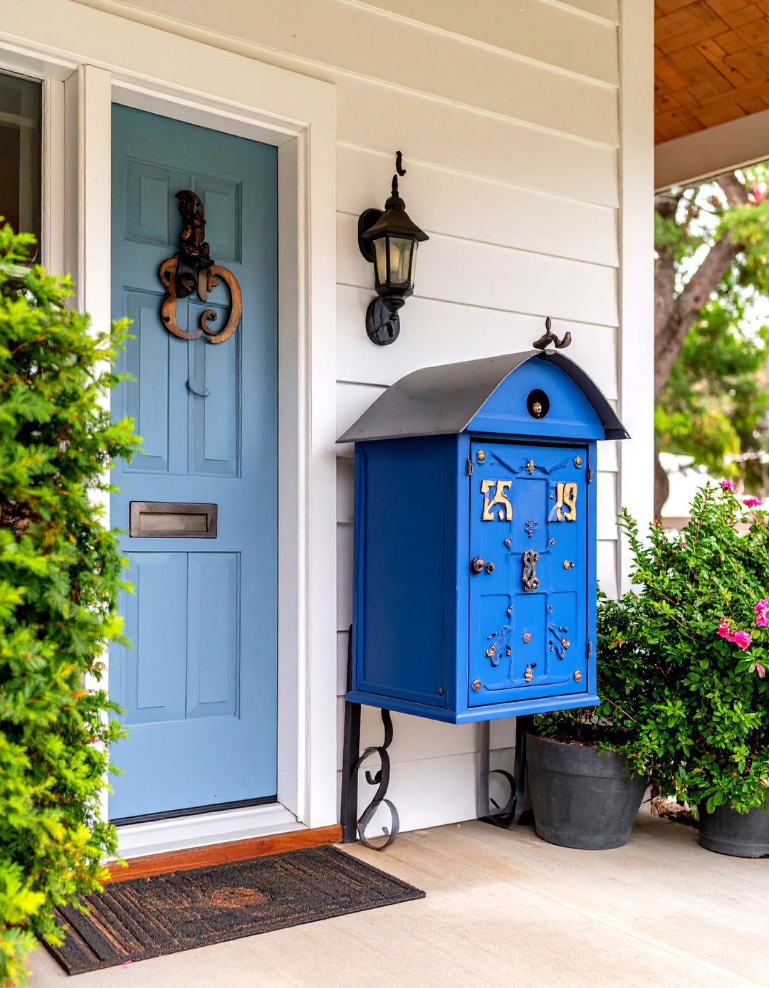 Personalize House Numbers and Mailbox Makeover - 20 Small Front Porch Ideas