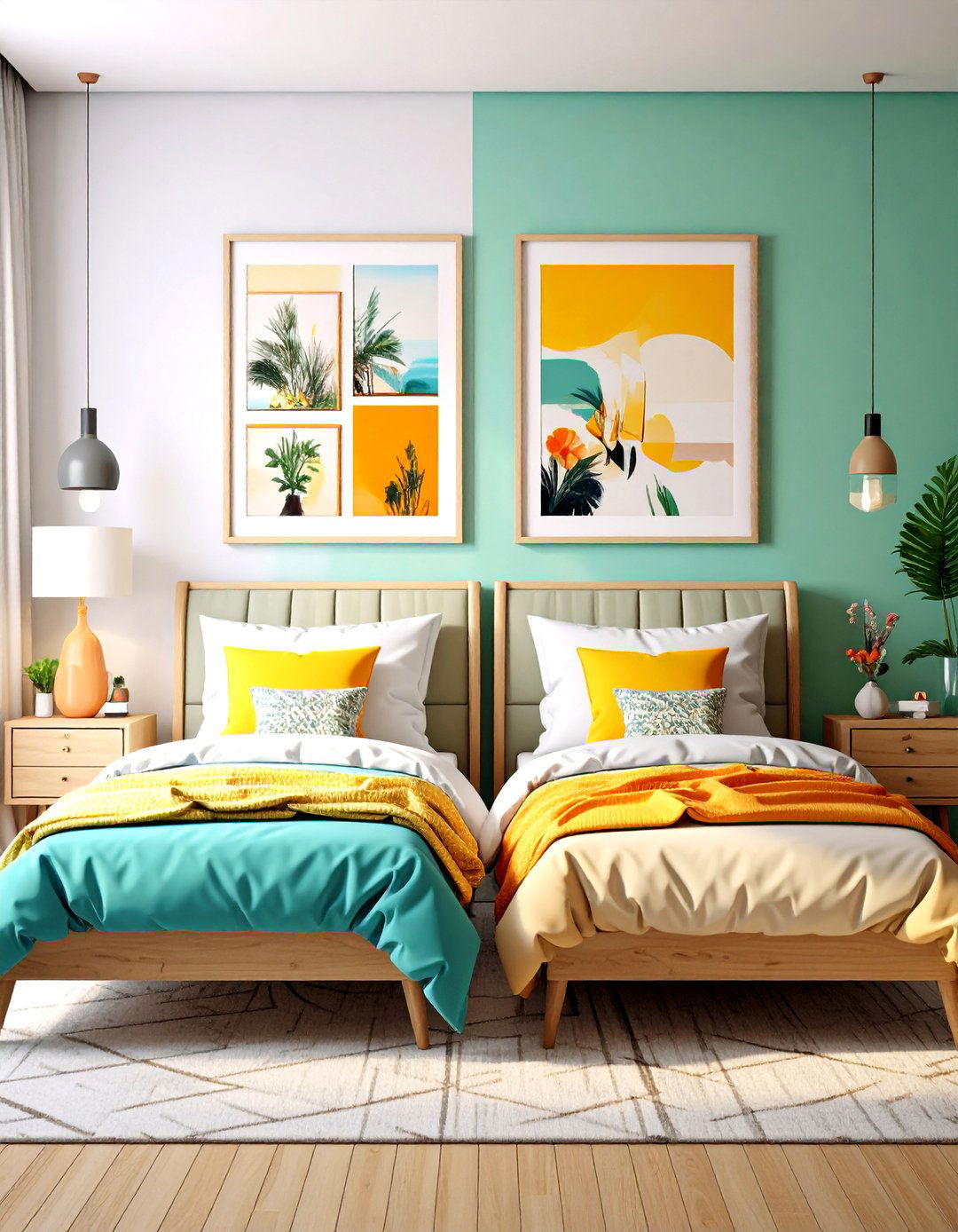Personalize With Wall Art - 20 Twin Bedroom Ideas