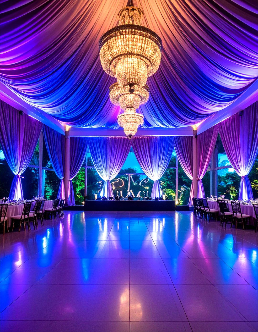 Personalized Monogram Lighting Across the Room - 20 Glamorous Wedding Ideas
