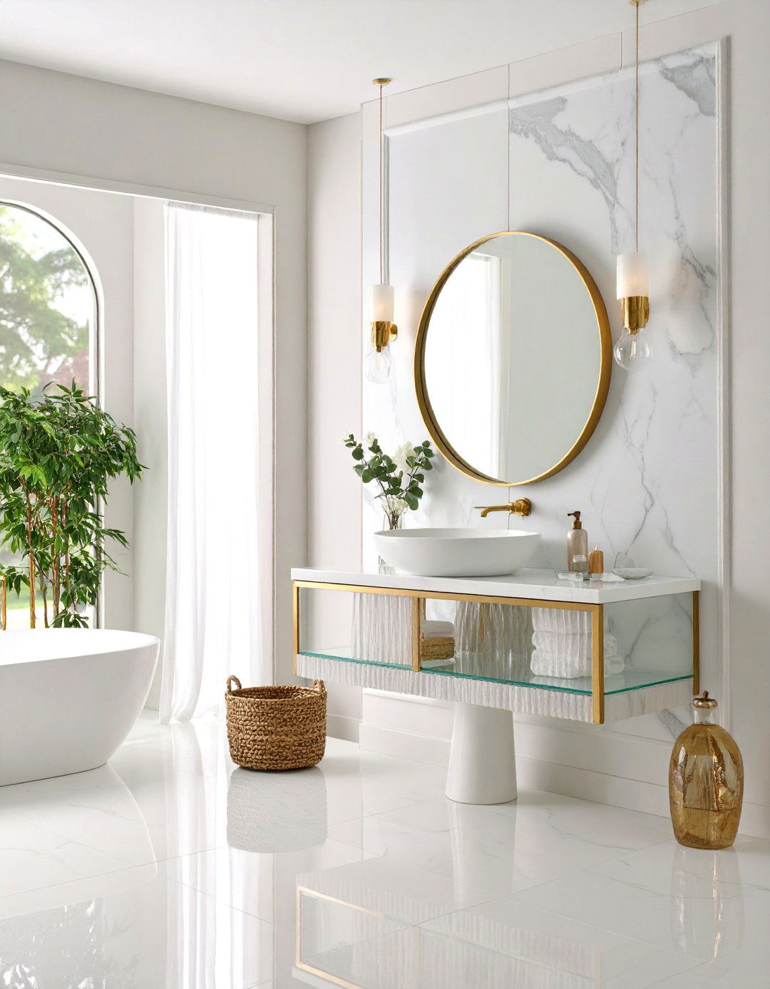 Personalized Mural Story Powder Room - 20 Eclectic Powder Room Ideas