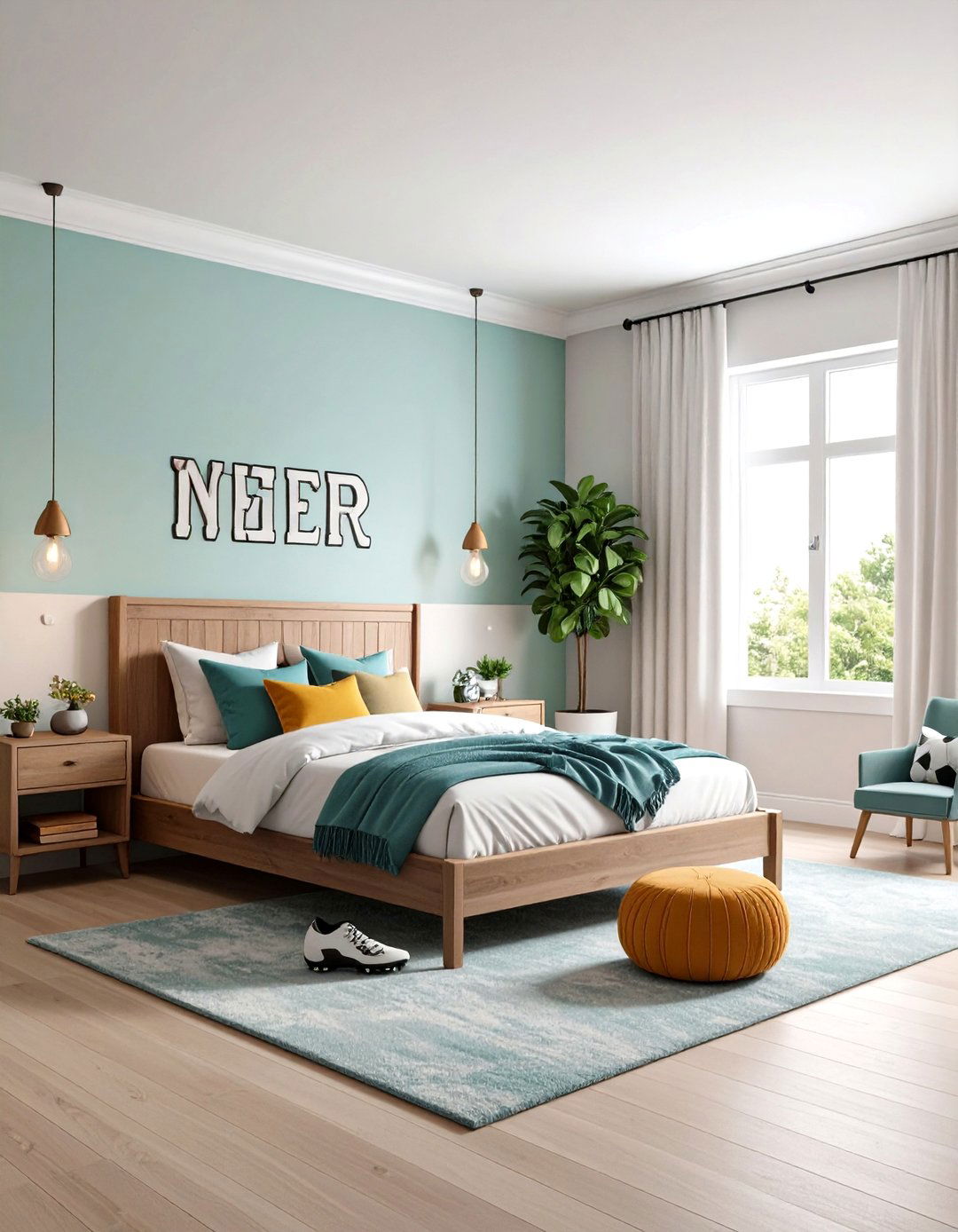 Personalized Name Wall Decal in Jersey Font - 20 Soccer Themed Bedroom Ideas