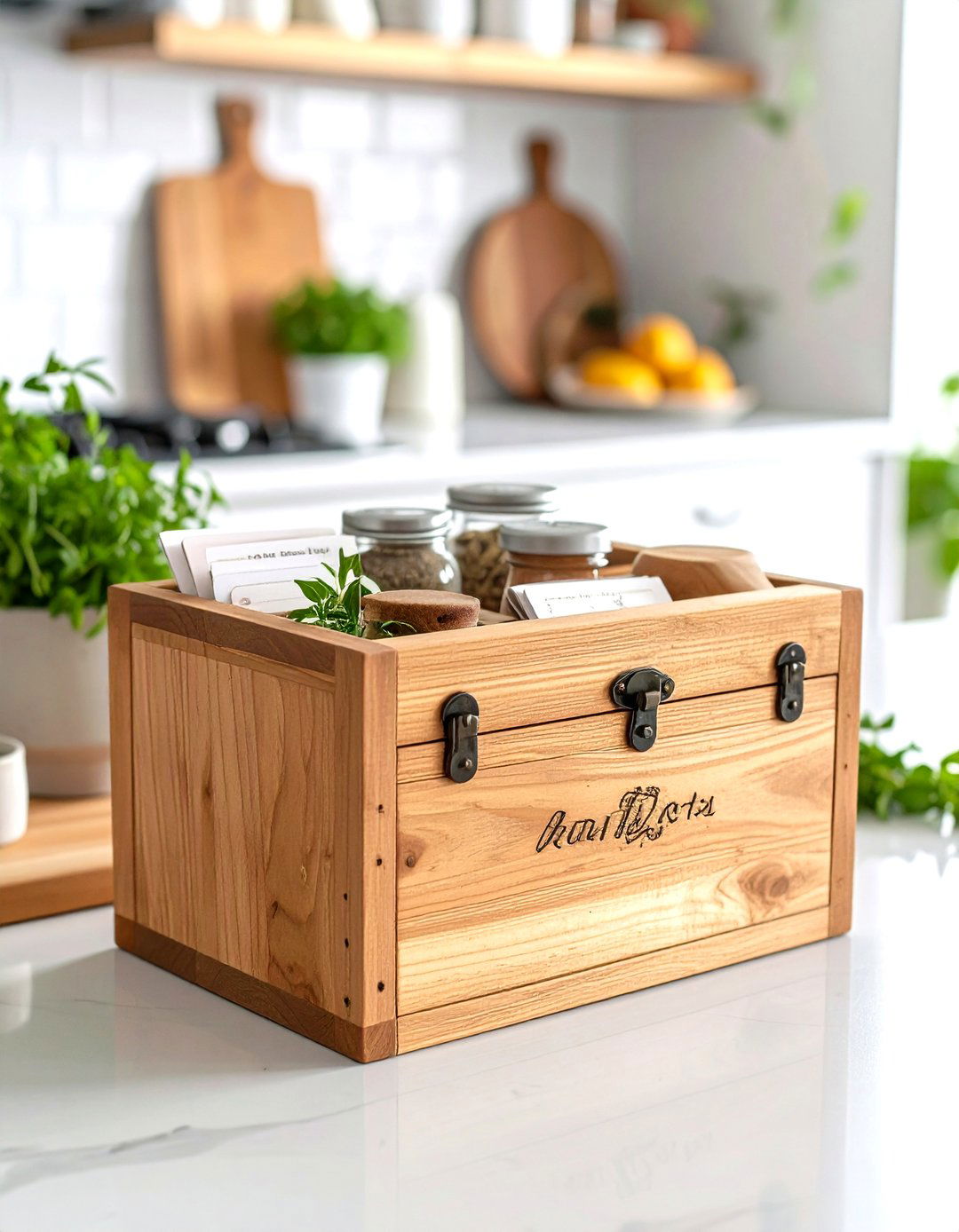 Personalized Wedding Gift Custom Wooden Recipe Box - 20 Personalized Wedding Gift Ideas