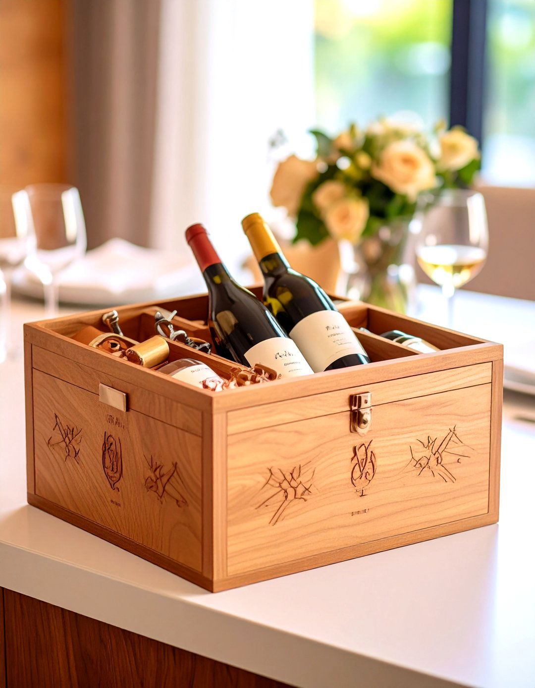 Personalized Wedding Gift Engraved Wine Box Set - 20 Personalized Wedding Gift Ideas
