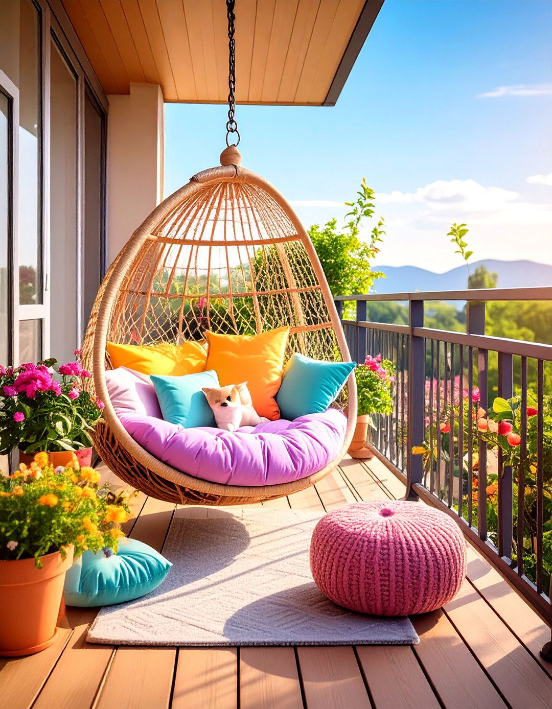 Pet Friendly Safety Mesh - 20 Second Story Balcony Ideas