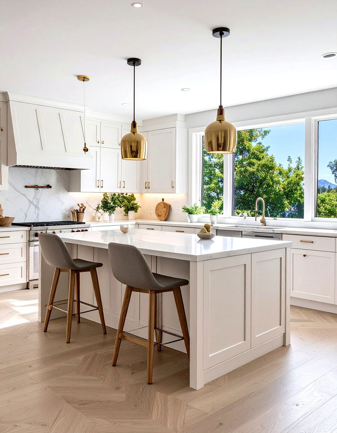 Petite Luxury Solution for Modest Footprints - 20 Double Island Kitchen Ideas