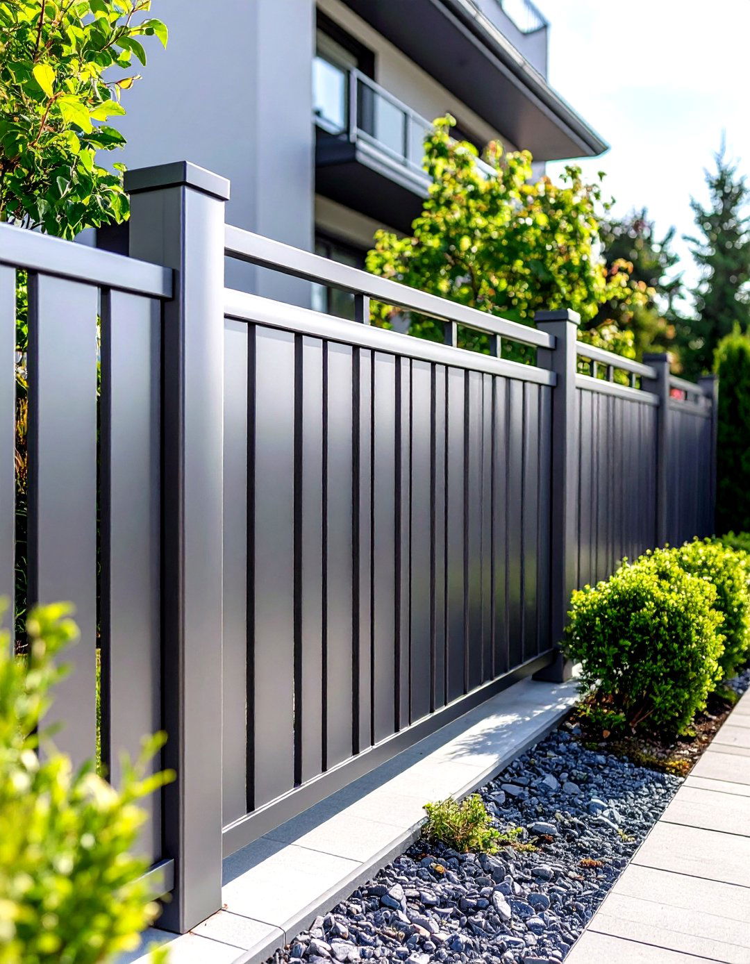 Pewter Gray Metallic Fence for Contemporary Edge - 20 Fence Paint Colours