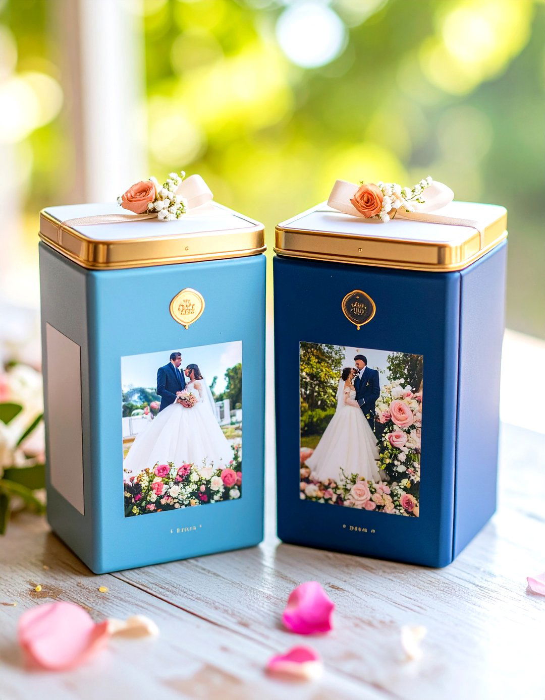 Photo Wedding Koozie with Engagement Pictures