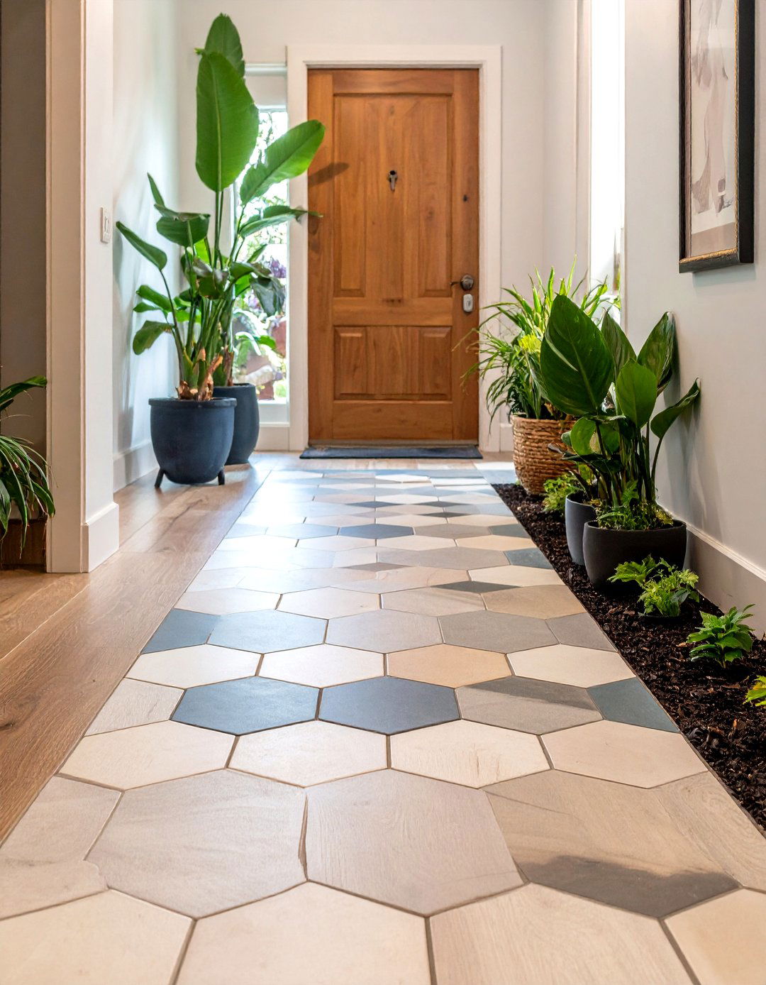Picket Tile Runners - 20 Small Entryway Tile Floor Ideas