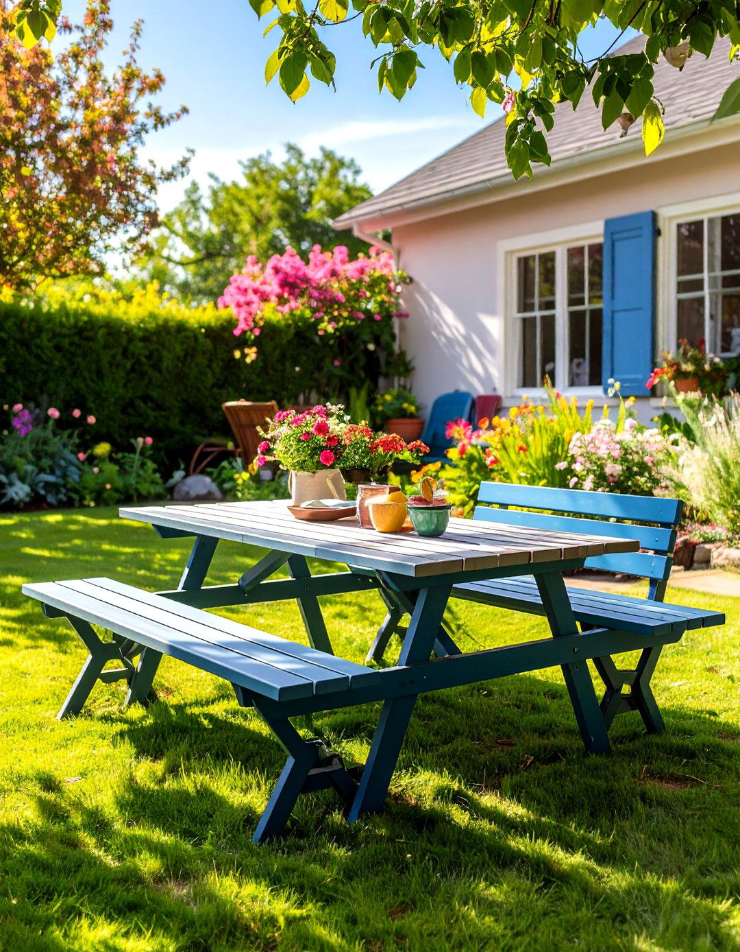 Picnic Table Bench Casual Family Garden Seating - 20 Garden Seating Ideas