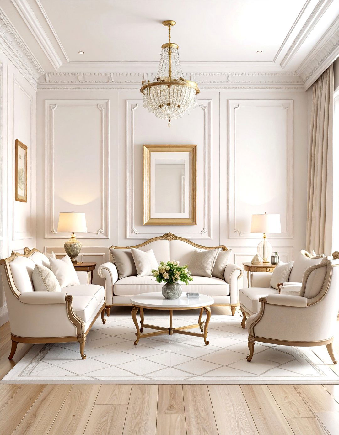 Picture Frame Molding Half Wall Paneling for Gallery Elegance - 20 Half Wall Paneling Ideas
