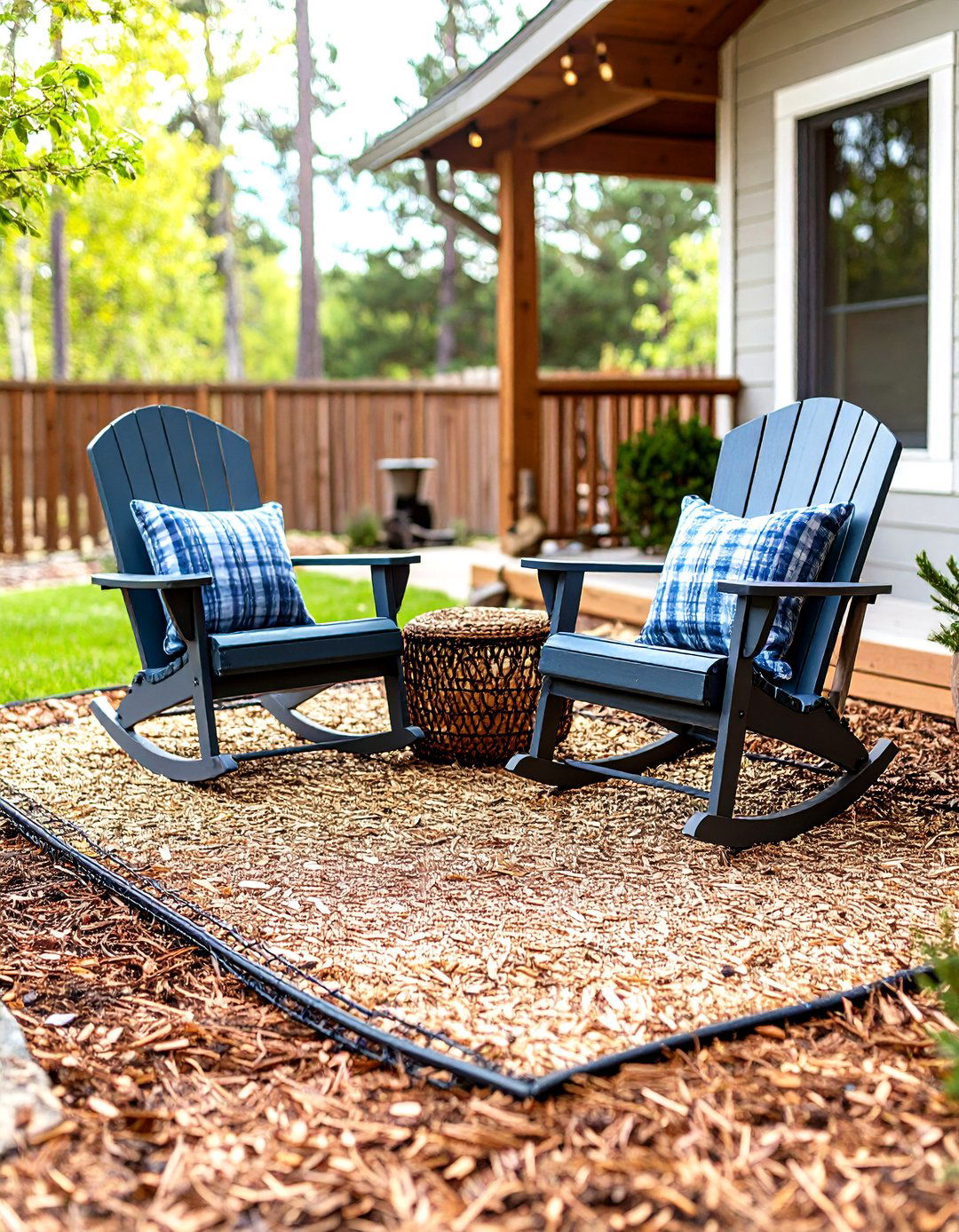 Pine Needle Mulch Patio for Cabins - 20 mulch patio ideas