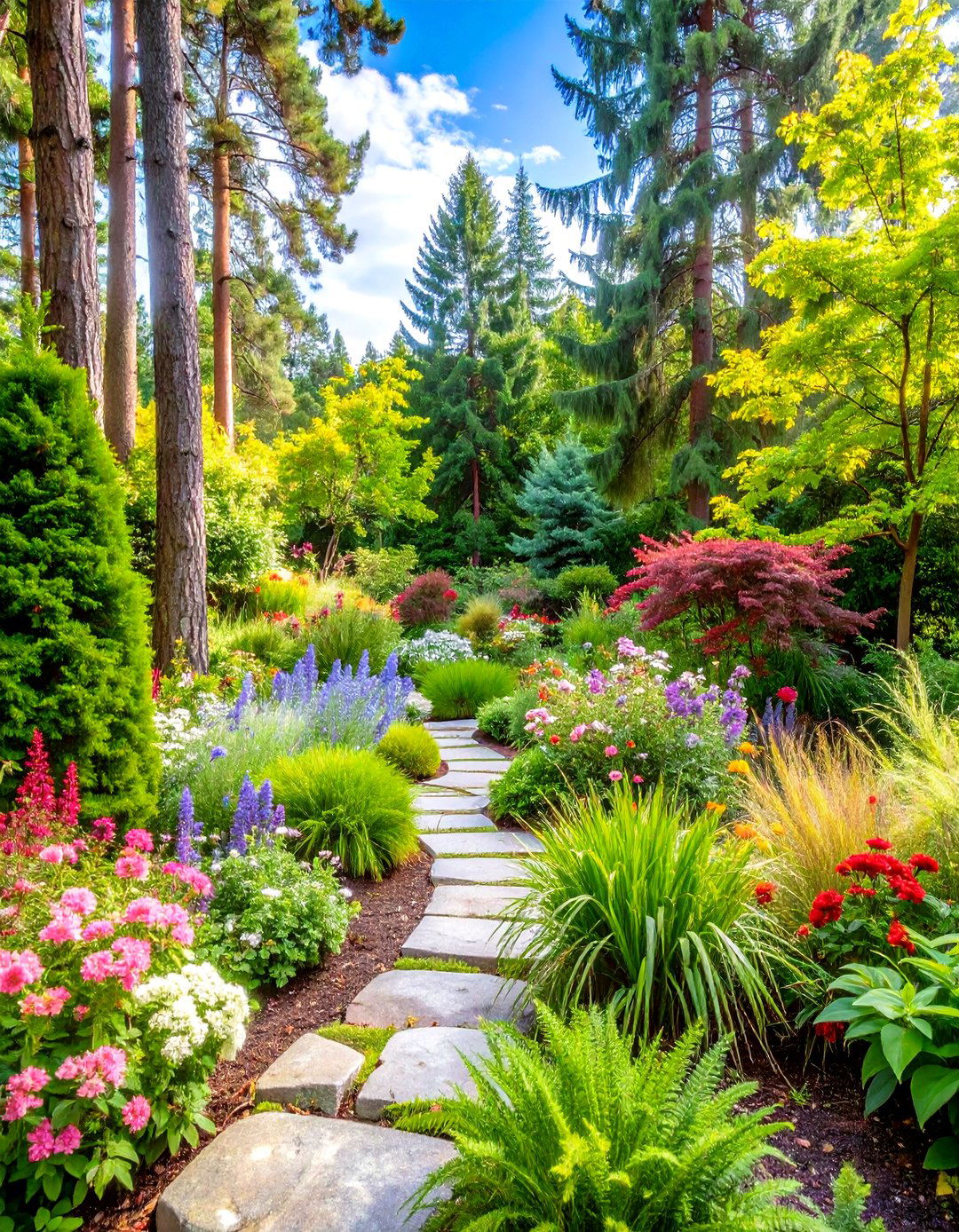 Pine Tree Woodland Naturalistic Design - 20 Pine Tree Landscape Ideas