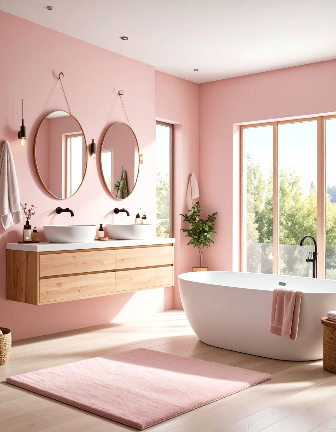 Pink Bathroom Scandinavian Hygge - 20 Pink Bathroom Ideas