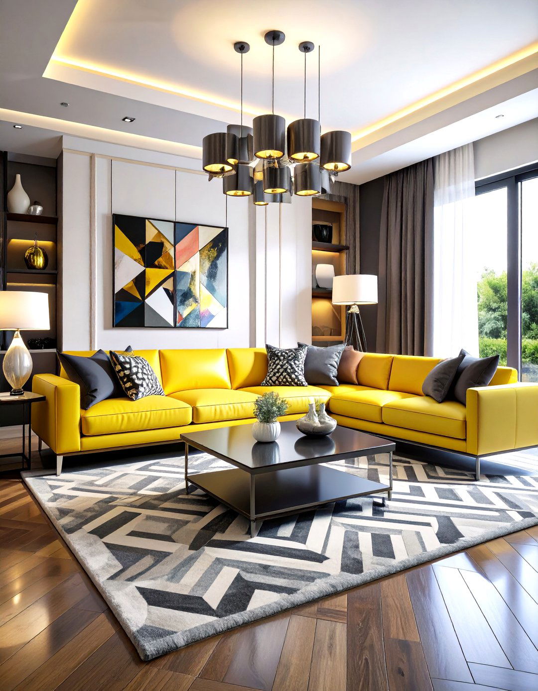 Pink Couch Bold Contemporary Living Room - 20 Pink Couch Living Room Ideas