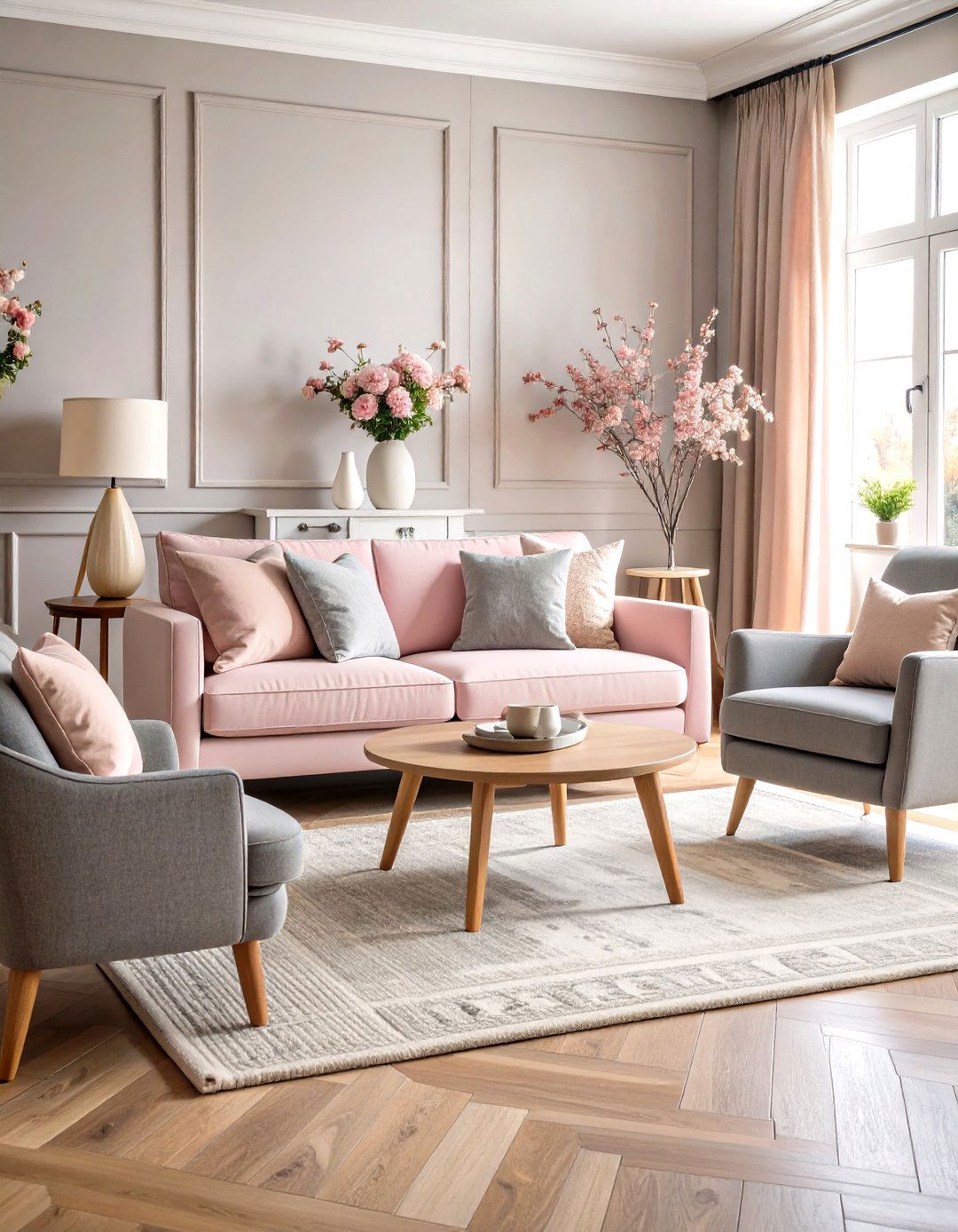 Pink Couch Sophisticated Neutral Living Room - 20 Pink Couch Living Room Ideas