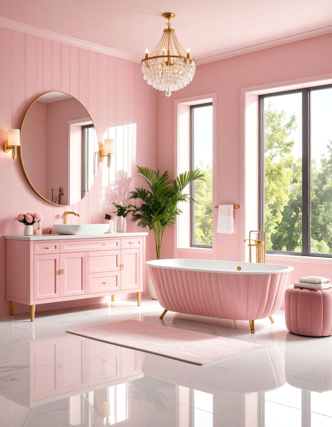 Pink Fantasy Maximalist Bathroom - 20 Maximalist Bathroom Design Ideas