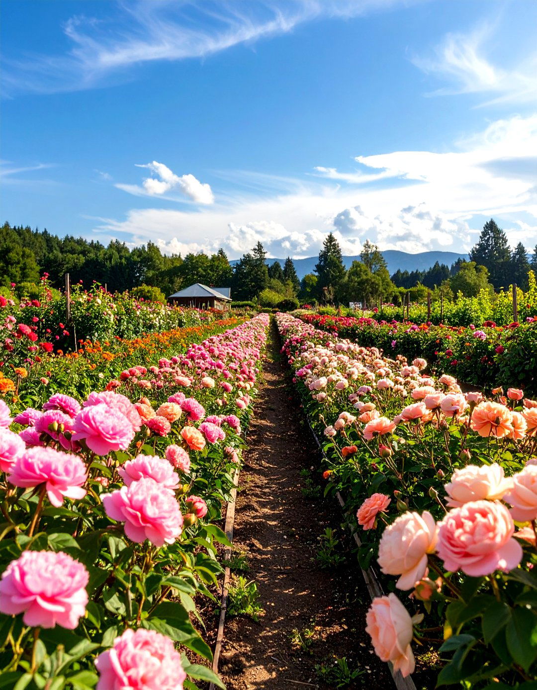 Pink Garden Cutting Flower Production - 20 Pink Garden Ideas