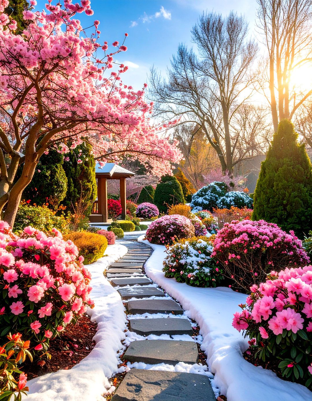 Pink Garden Four Season Winter Interest - 20 Pink Garden Ideas