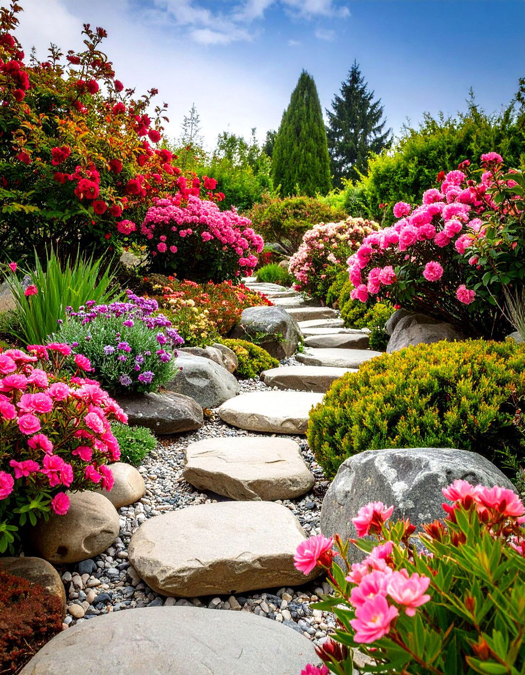 Pink Garden Rock Garden Alpine Style - 20 Pink Garden Ideas