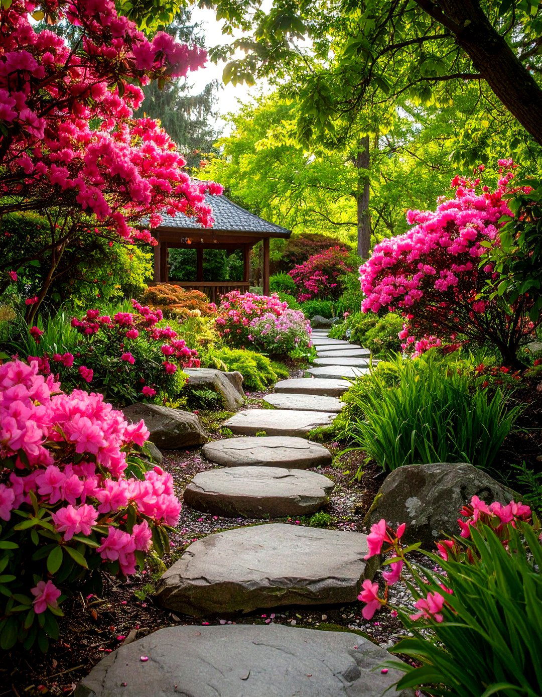 Pink Garden Shade Haven Retreat - 20 Pink Garden Ideas