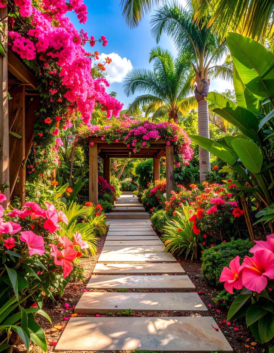 Pink Garden Tropical Paradise Theme - 20 Pink Garden Ideas