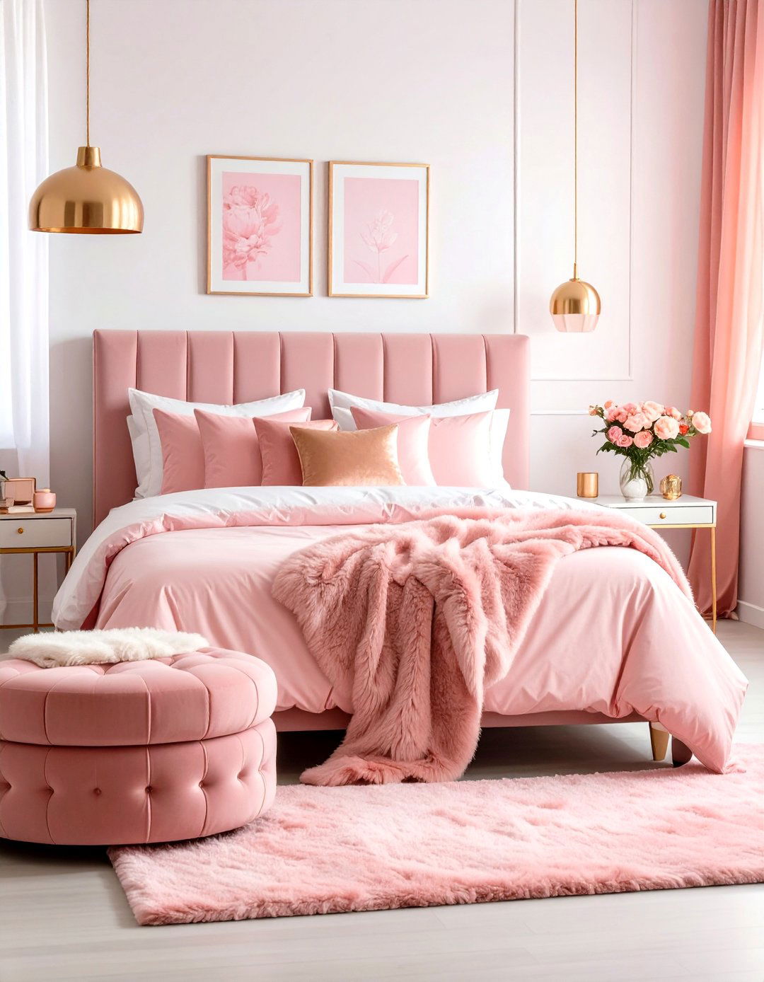 Pink Glam Dorm Room Luxury - 20 Pink Dorm Room Ideas
