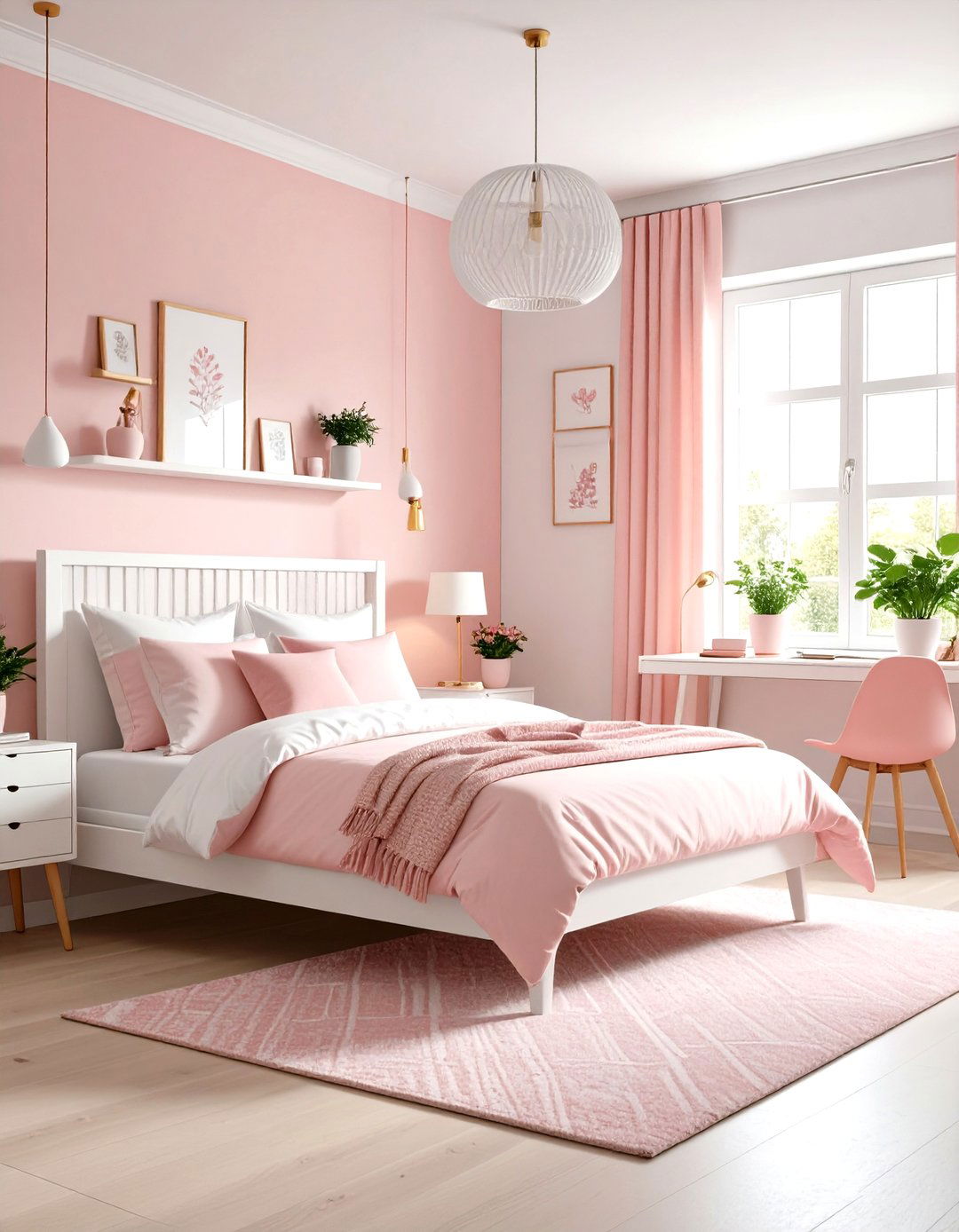 Pink Scandinavian Dorm Room Simplicity - 20 Pink Dorm Room Ideas