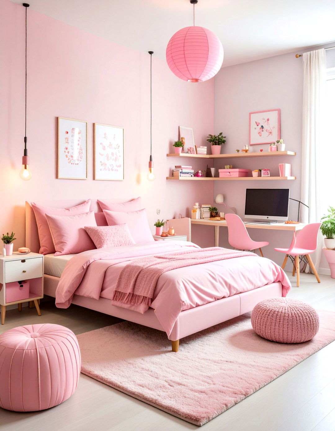 Pink Social Dorm Room Hub - 20 Pink Dorm Room Ideas