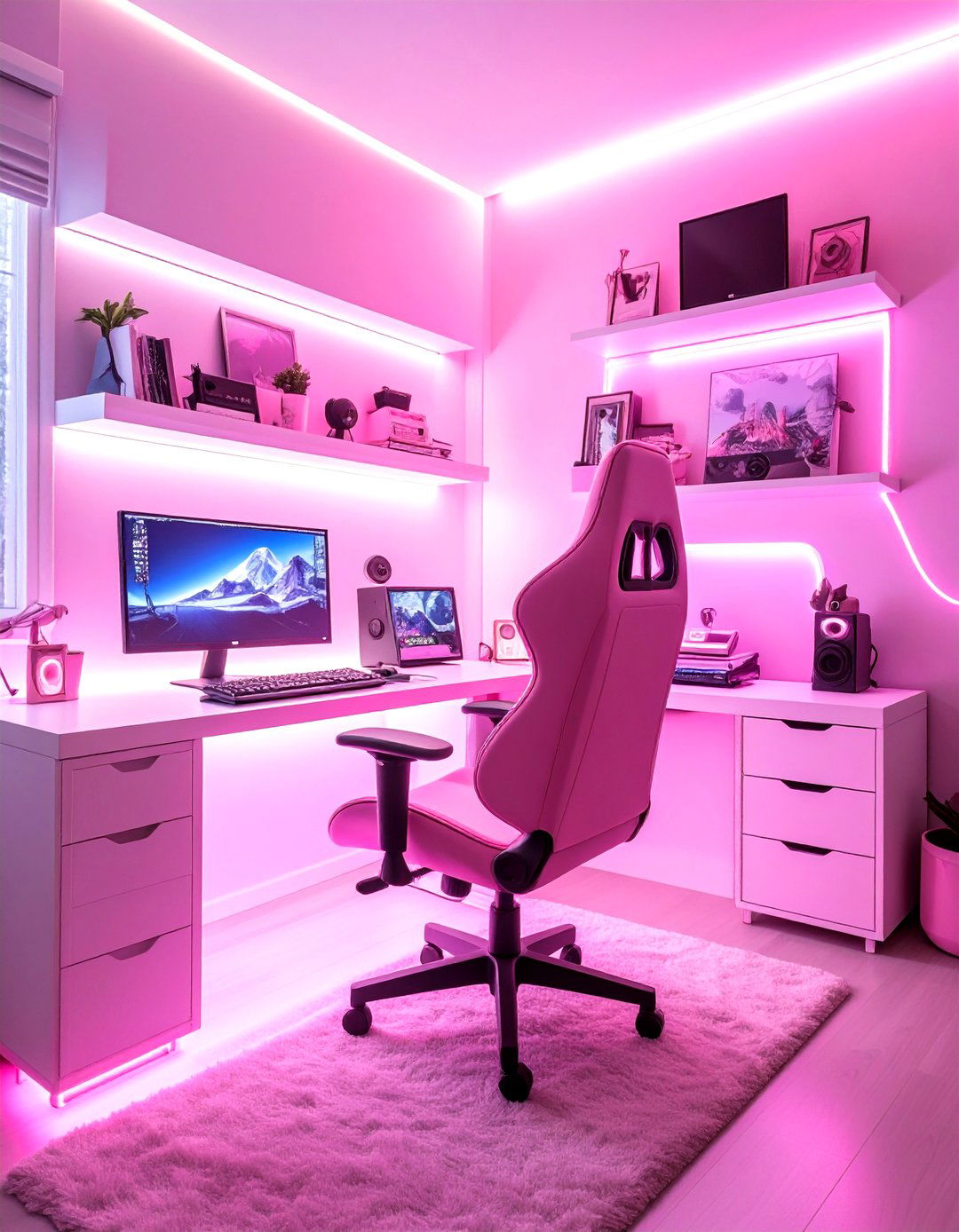 Pink Tech Savvy Dorm Room Innovation - 20 Pink Dorm Room Ideas