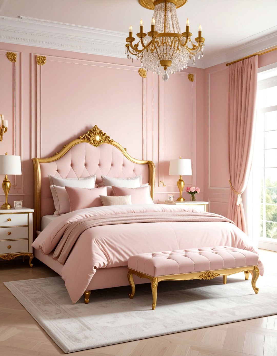 Pink and Gold Princess Room Palette - 20 Princess Room Ideas