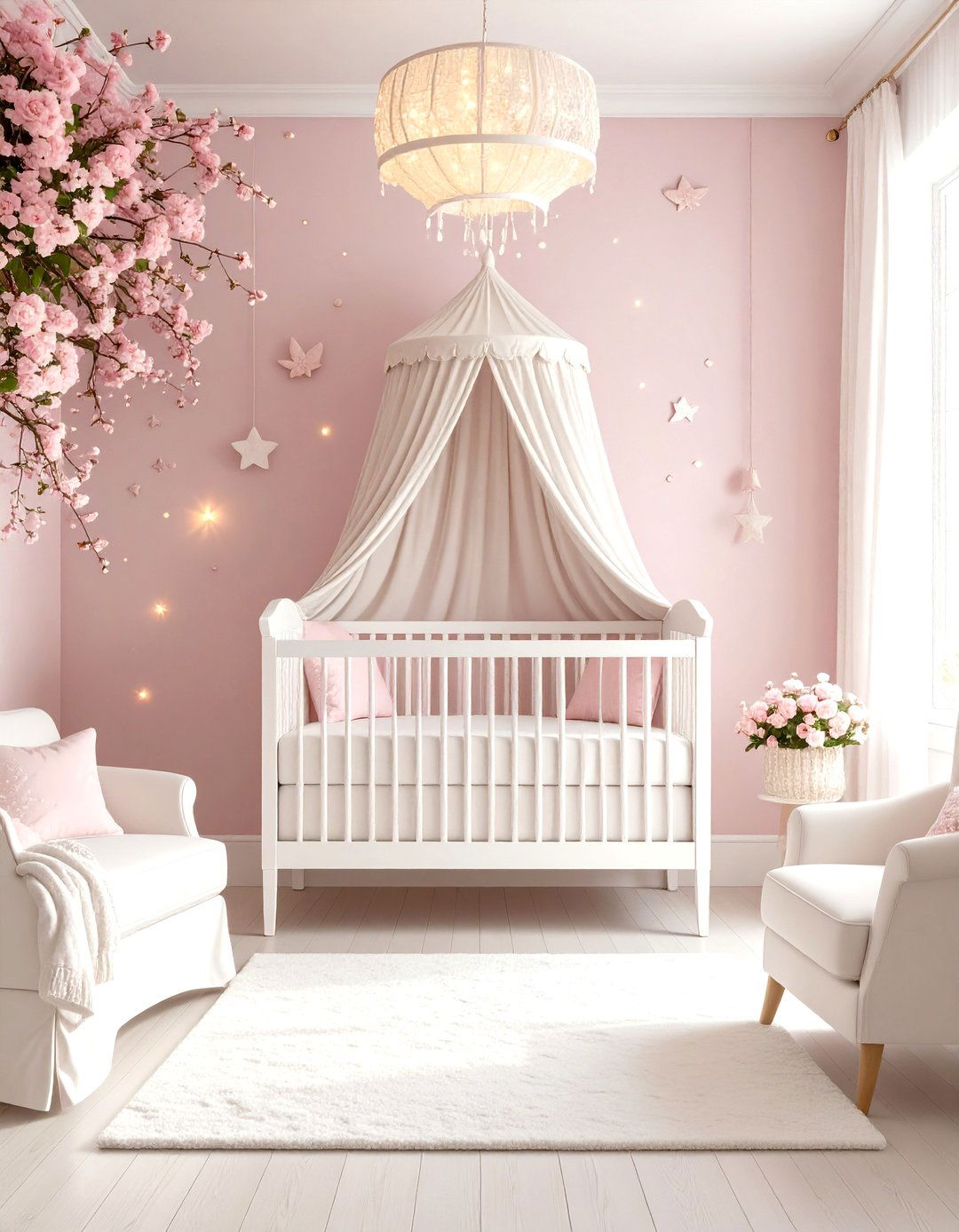 Pink and White Bedroom Nursery Wonderland - 20 Pink and White Bedroom Ideas